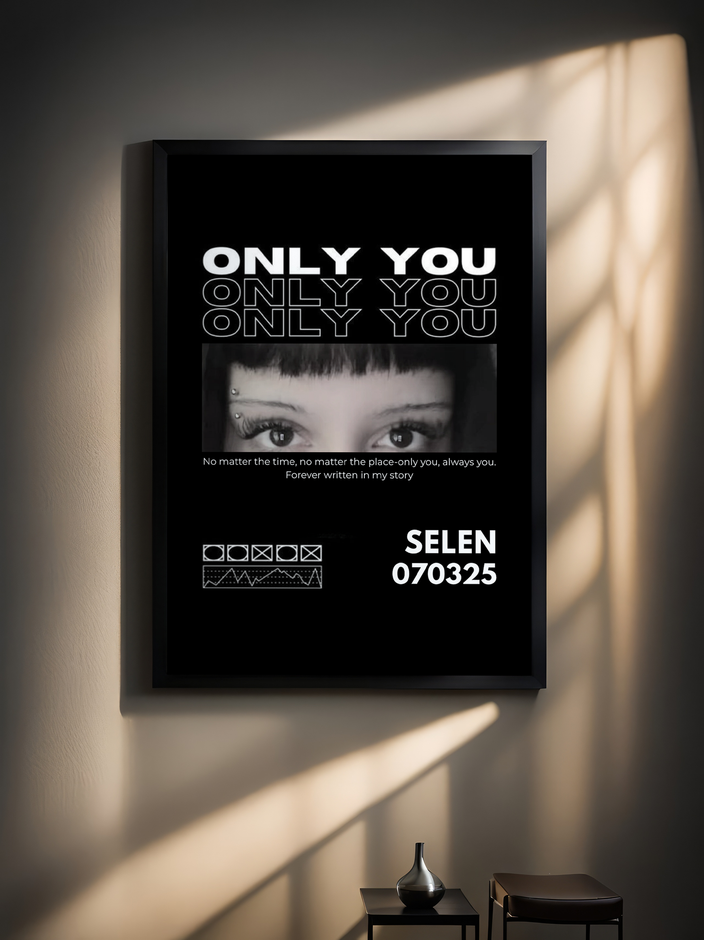 Only You Temalı İsme Özel Dekoratif Poster