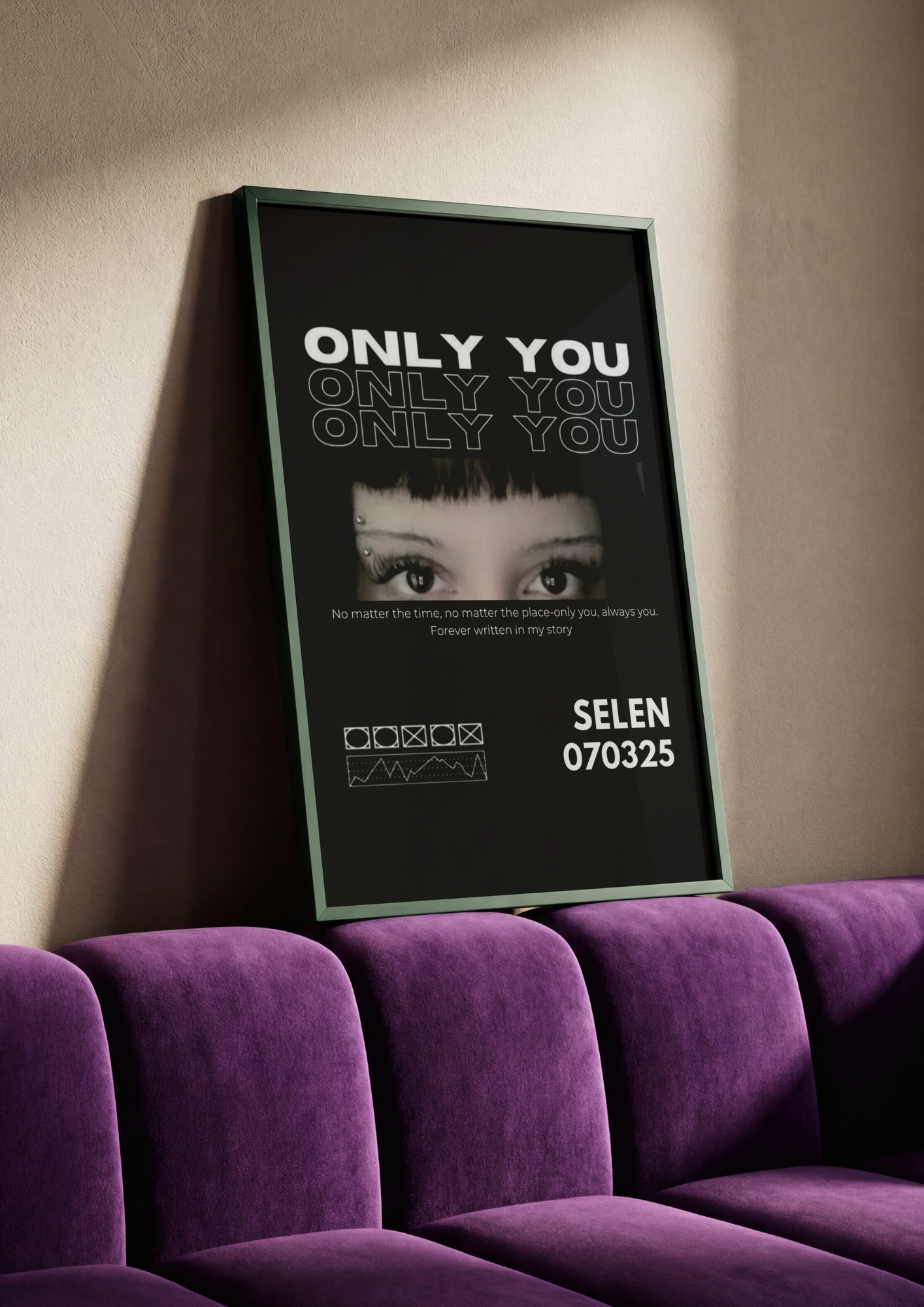 Only You Temalı İsme Özel Dekoratif Poster