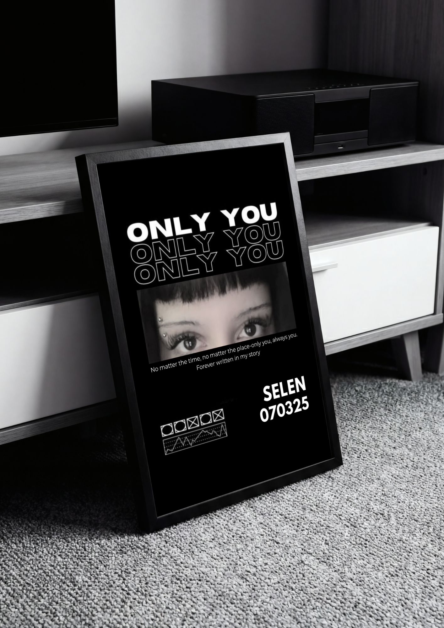 Only You Temalı İsme Özel Dekoratif Poster