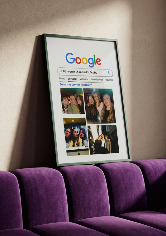Google Konseptli Kişiselleştirilebilir Arkadaşlık Tablosu