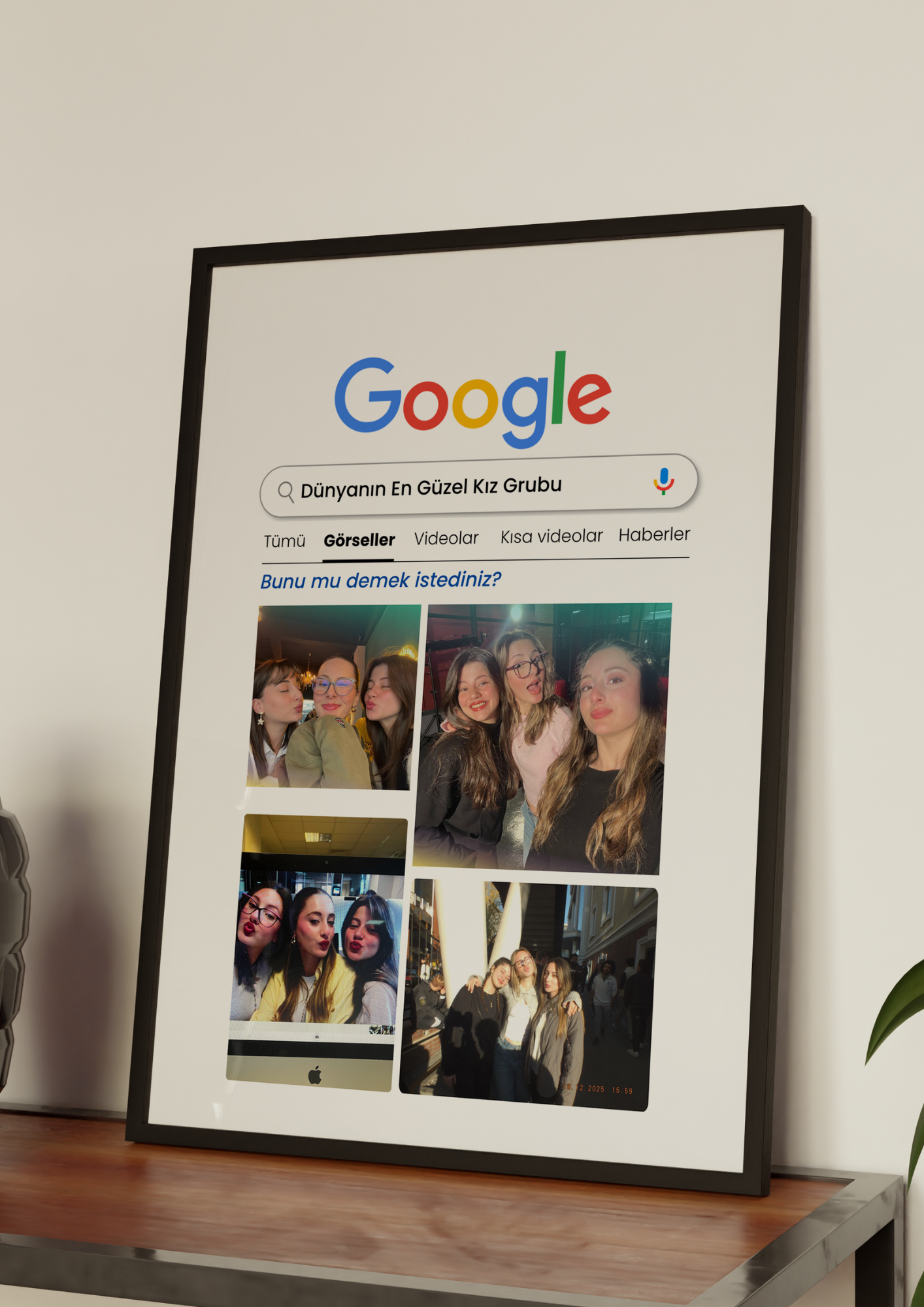 Google Konseptli Kişiselleştirilebilir Arkadaşlık Tablosu