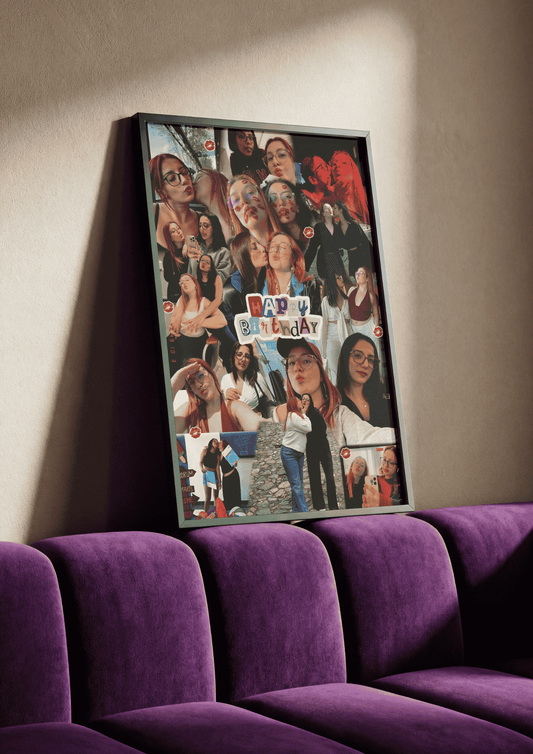 Kişiye Özel Doğum Günü Kolaj Tasarımı | Happy Birthday Poster
