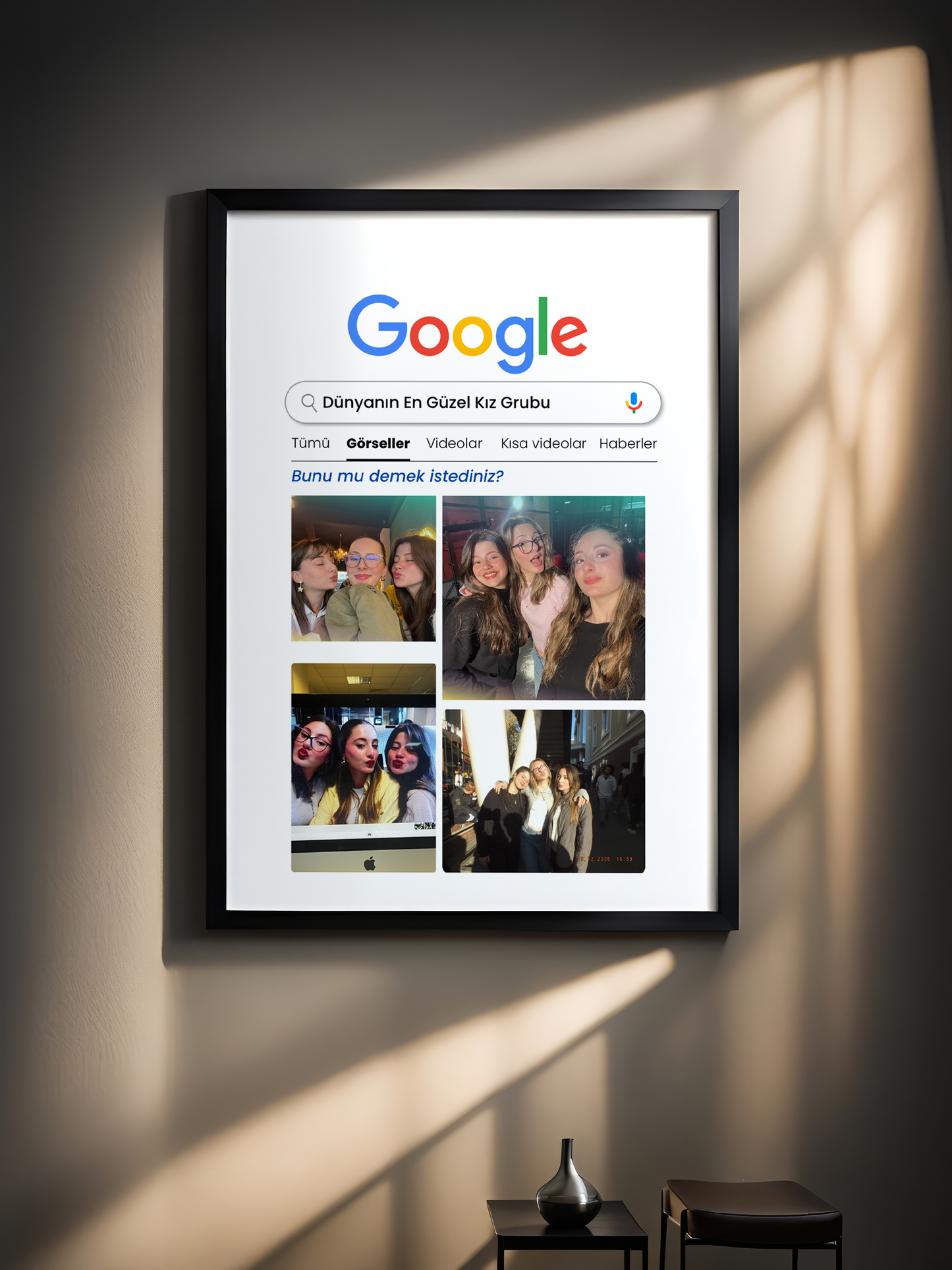Google Konseptli Kişiselleştirilebilir Arkadaşlık Tablosu