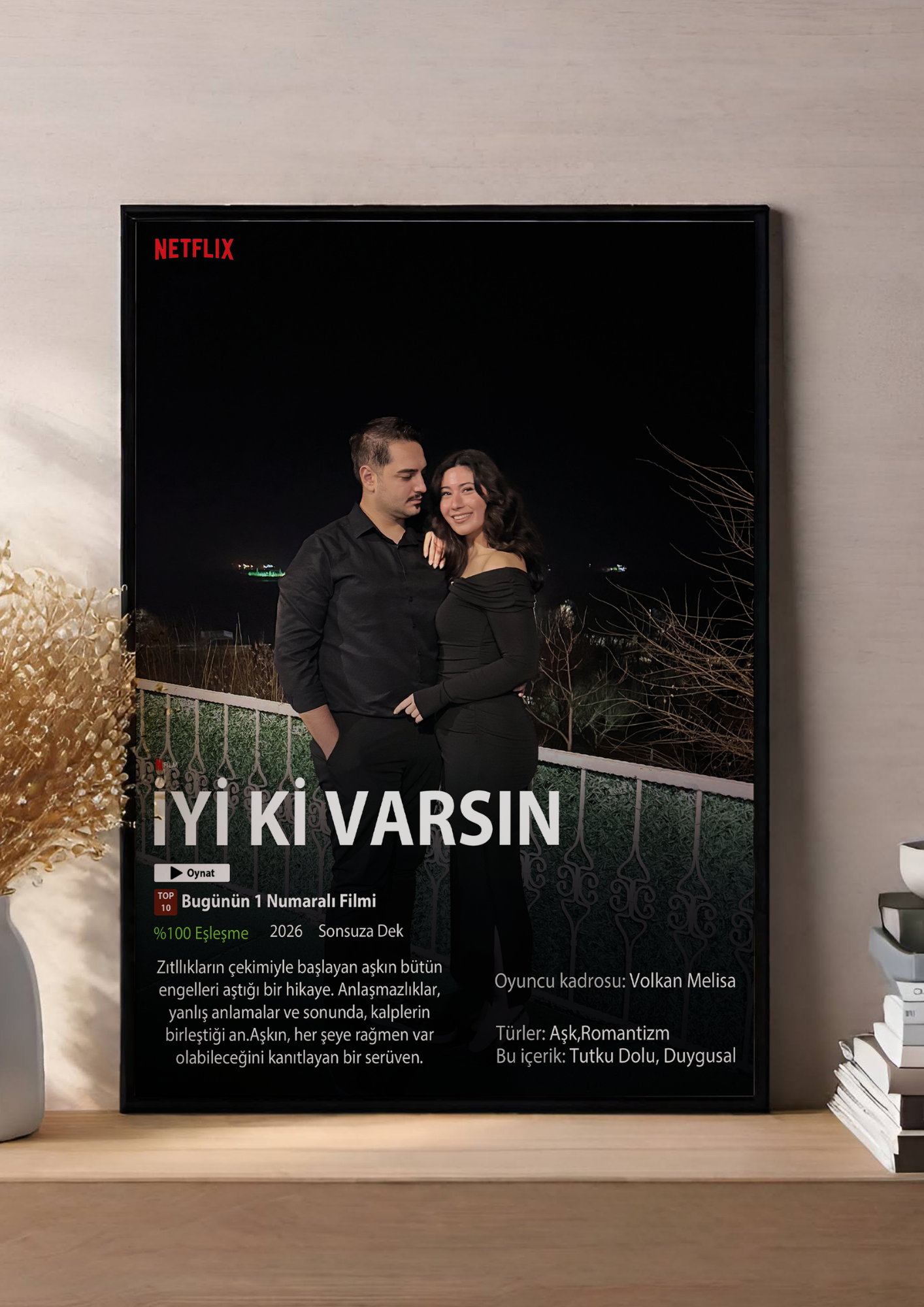 Netflix Konseptli Kişiselleştirilebilir Anı Tablosu