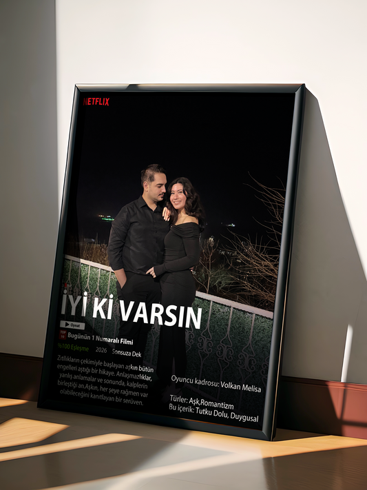 Netflix Konseptli Kişiselleştirilebilir Anı Tablosu